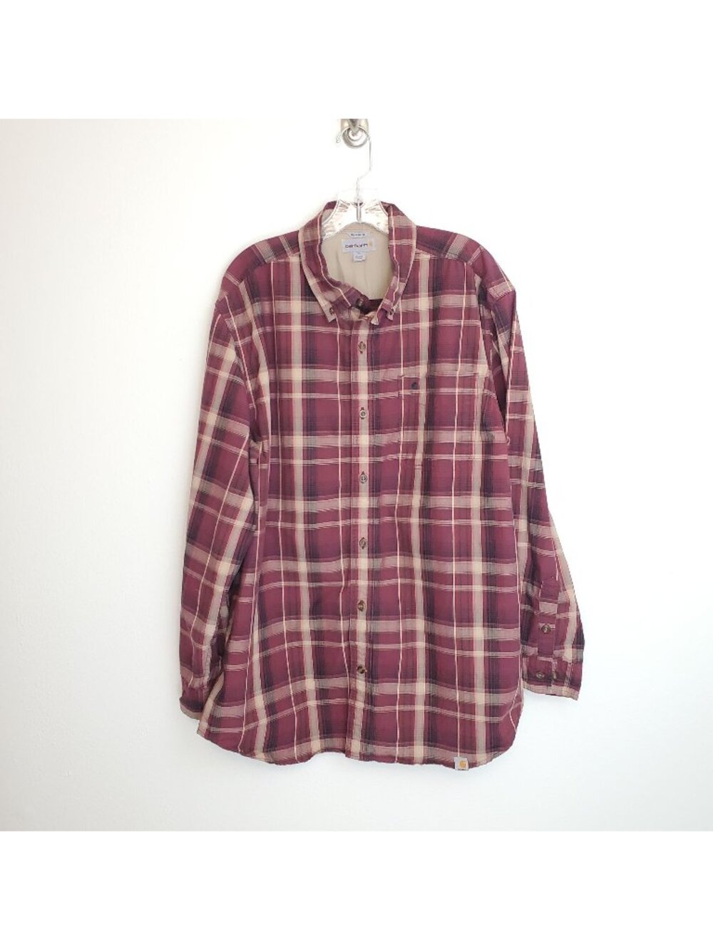 Carhartt relaxed flat plaid button up shirt